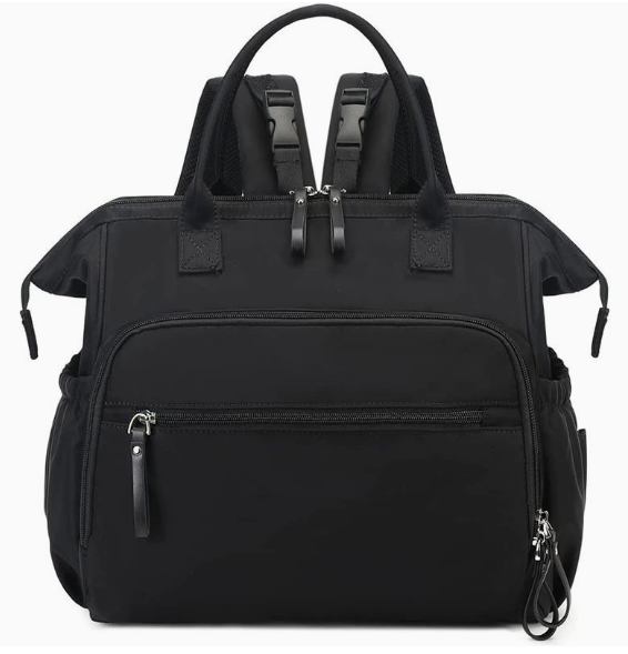 Sac à dos à langer matelassé losanges rose poudré - vue principale