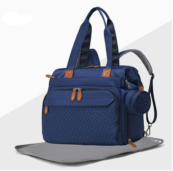 Sac à langer multipoche hybride beige - tapis à langer 50x60 cm intégré