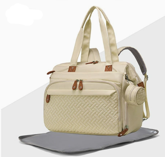 Sac à langer multipoche hybride bleu marine - format dos et épaule
