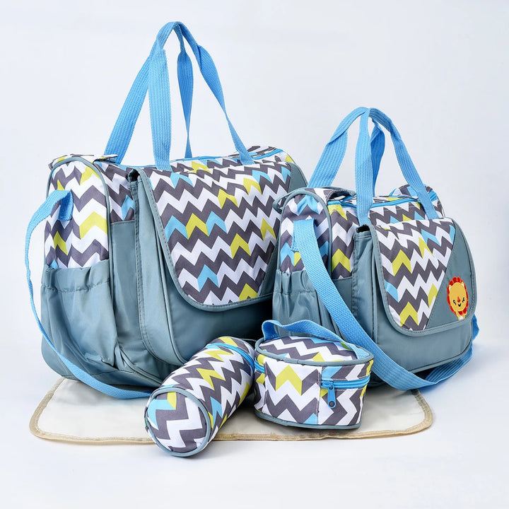Sac à langer 5 pièces — Motif dessin animé grande capacité – Maison Lunö (photo 8)