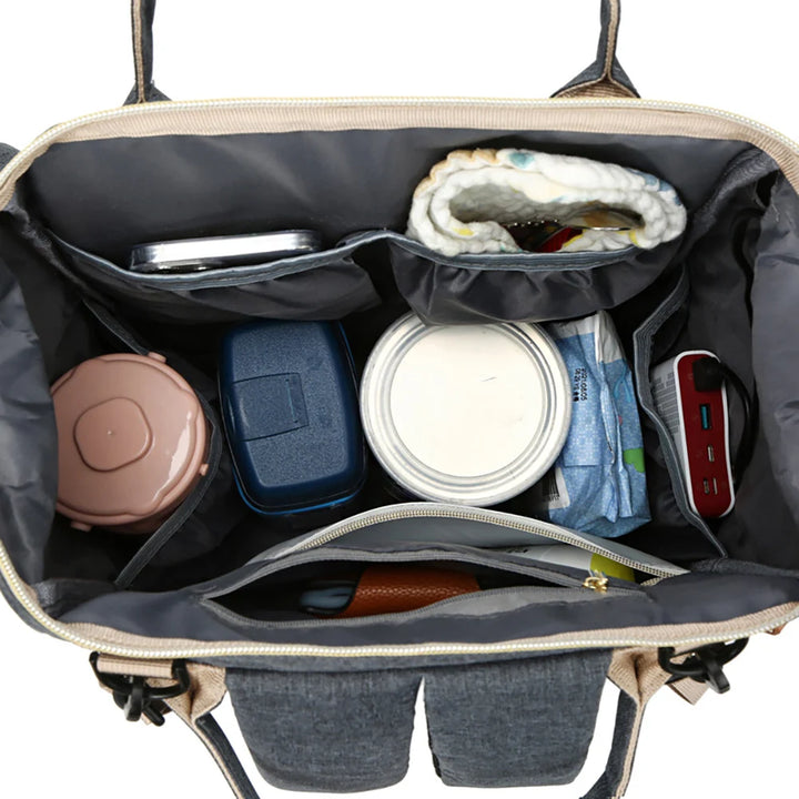 Sac à dos à langer matelassé — Etui tétine collation voyage – Maison Lunö (photo 2)
