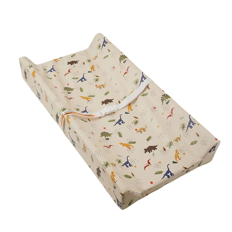 Matelas à langer 80x40 motif dinosaure beige – Maison Lunö