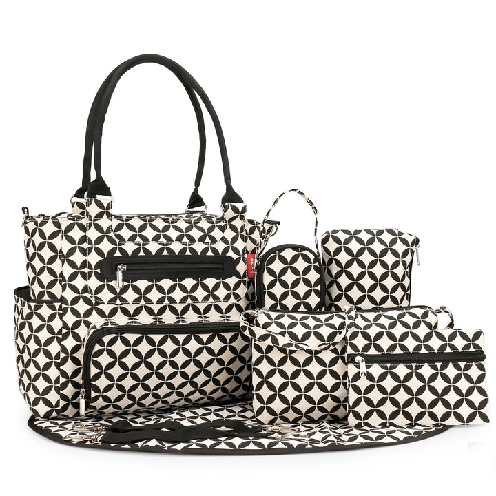 Sac à langer 7 pièces — Ensemble complet maman bébé multifonction cabas – Maison Lunö (photo 9)
