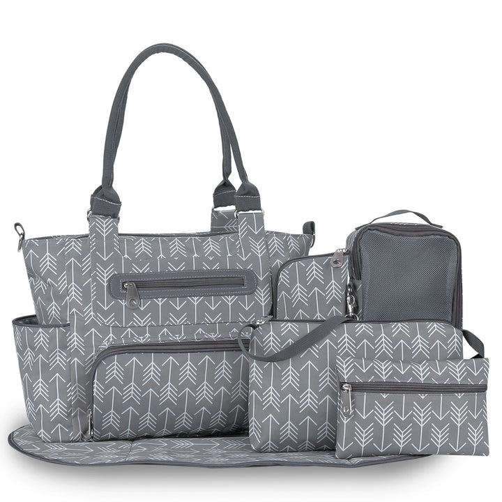 Sac à langer 7 pièces — Ensemble complet maman bébé multifonction cabas – Maison Lunö (photo 10)