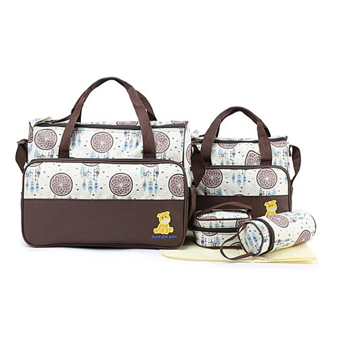 Sac à langer maman 5 pièces — Bandoulière multifonction grande capacité – Maison Lunö (photo 6)