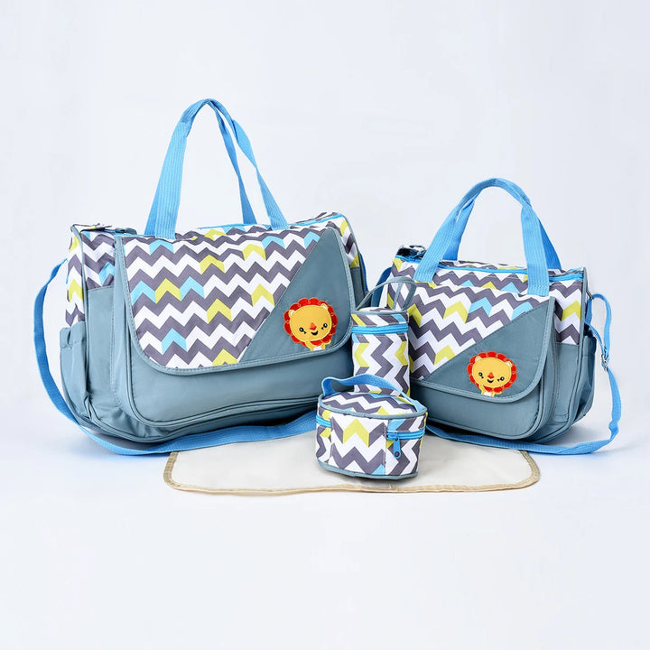 Sac à langer 5 pièces — Motif dessin animé grande capacité – Maison Lunö (photo 11)