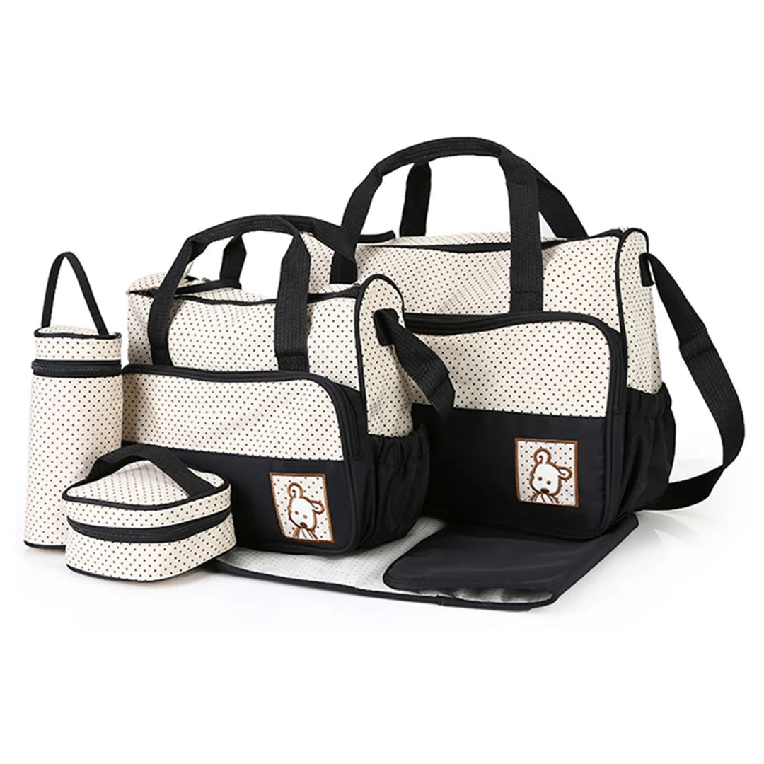 Sac à langer ensemble 5 pièces — Parent-enfant voyage tendance bandoulière – Maison Lunö