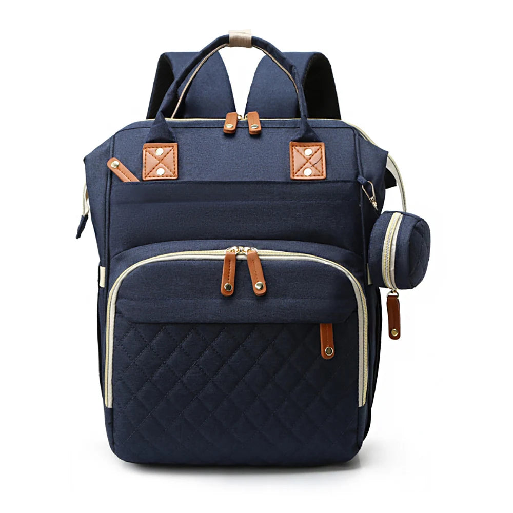 Sac à dos à langer matelassé — Etui tétine collation voyage – Maison Lunö