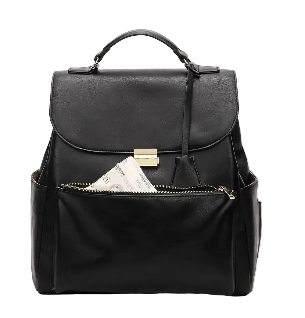 Sac à dos à langer cuir PU — Imperméable infirmière soin nourrisson – Maison Lunö (photo 11)
