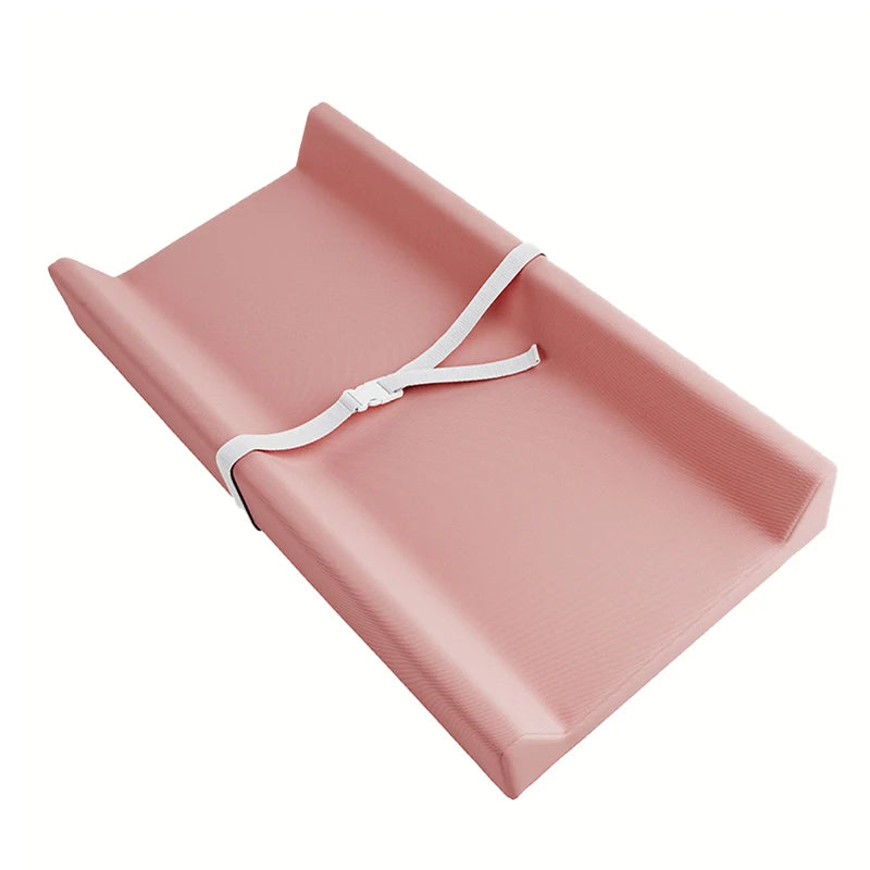 Matelas à langer 80x40 avec sangle de sécurité rose – Maison Lunö