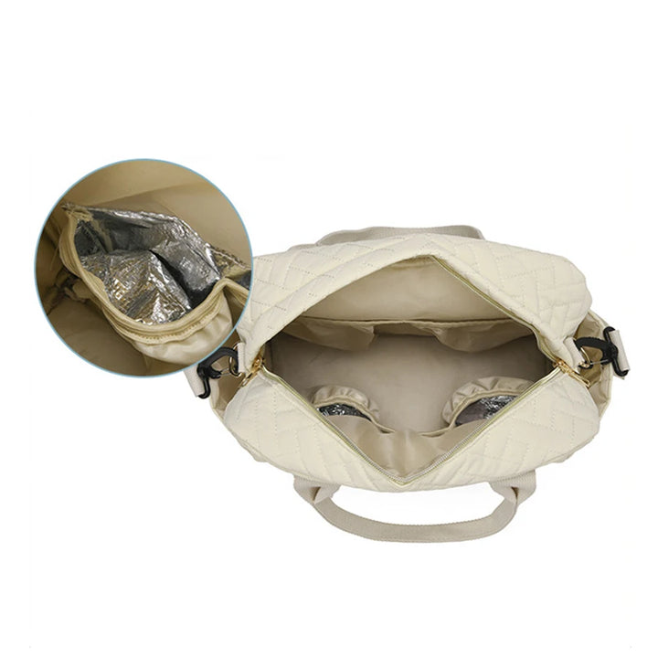 Sac à langer bandoulière portable — Multifonction stockage poussette – Maison Lunö (photo 4)