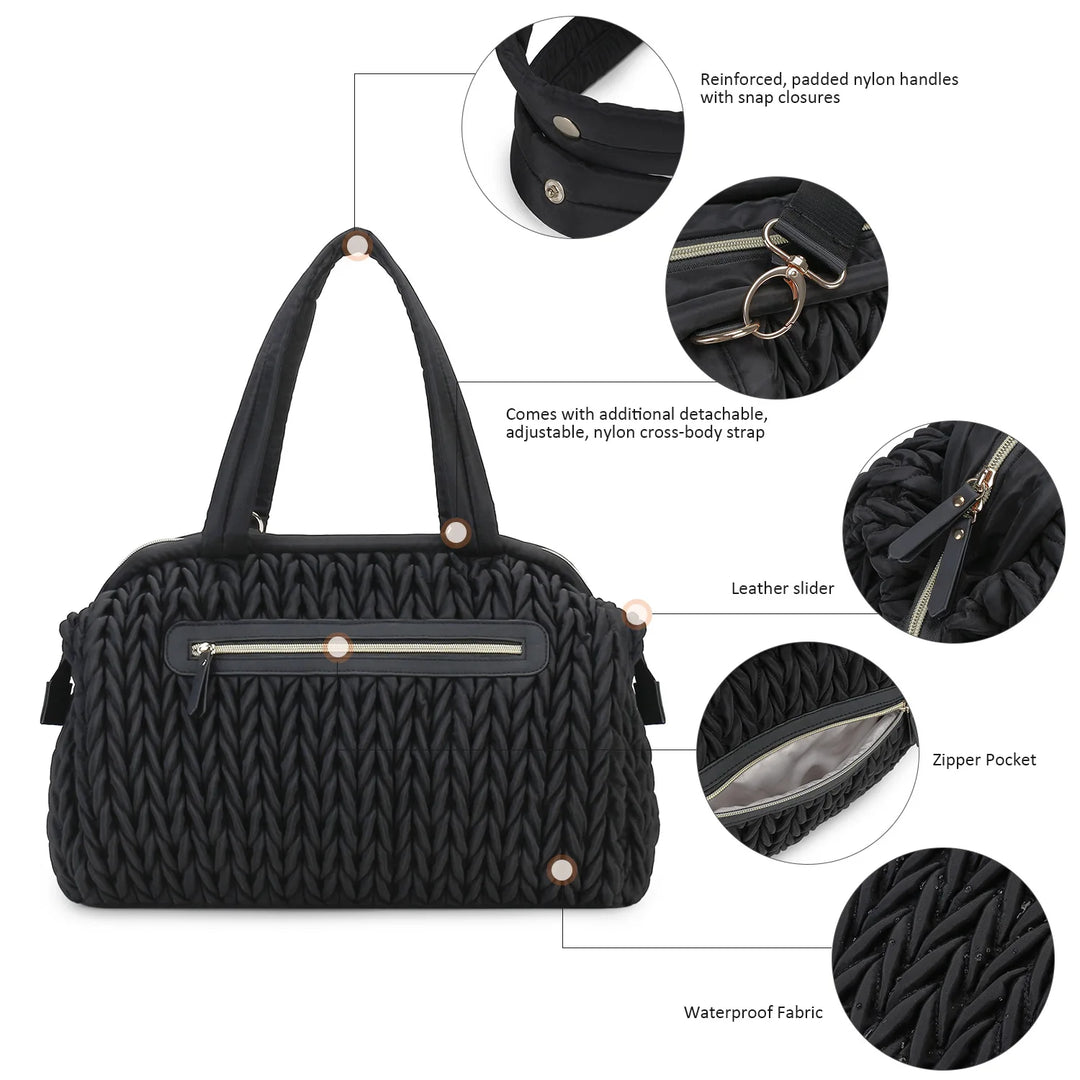 Sac à langer boston bag plissé – vue 8
