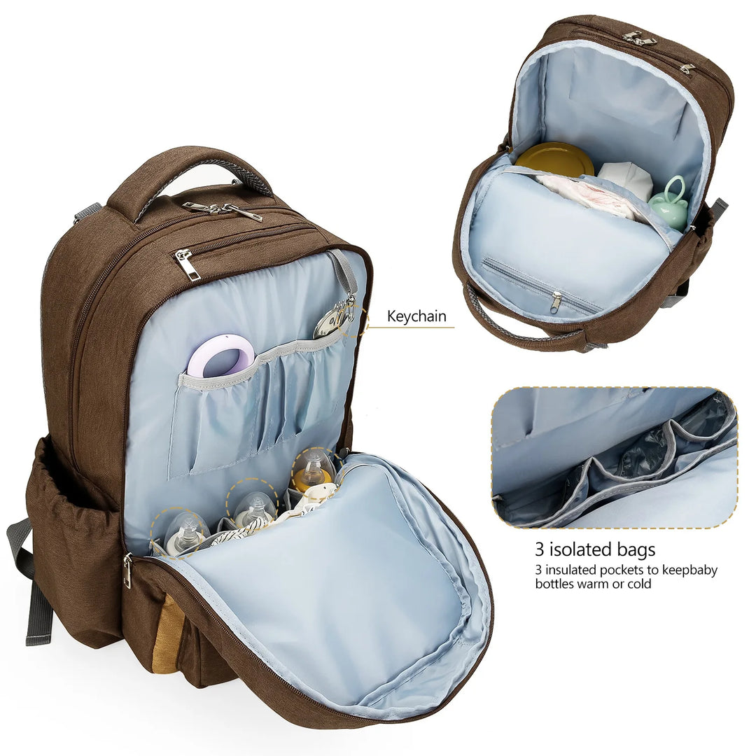 Sac à dos à langer aventure — Déperlant grand format plein air – Maison Lunö (photo 3)