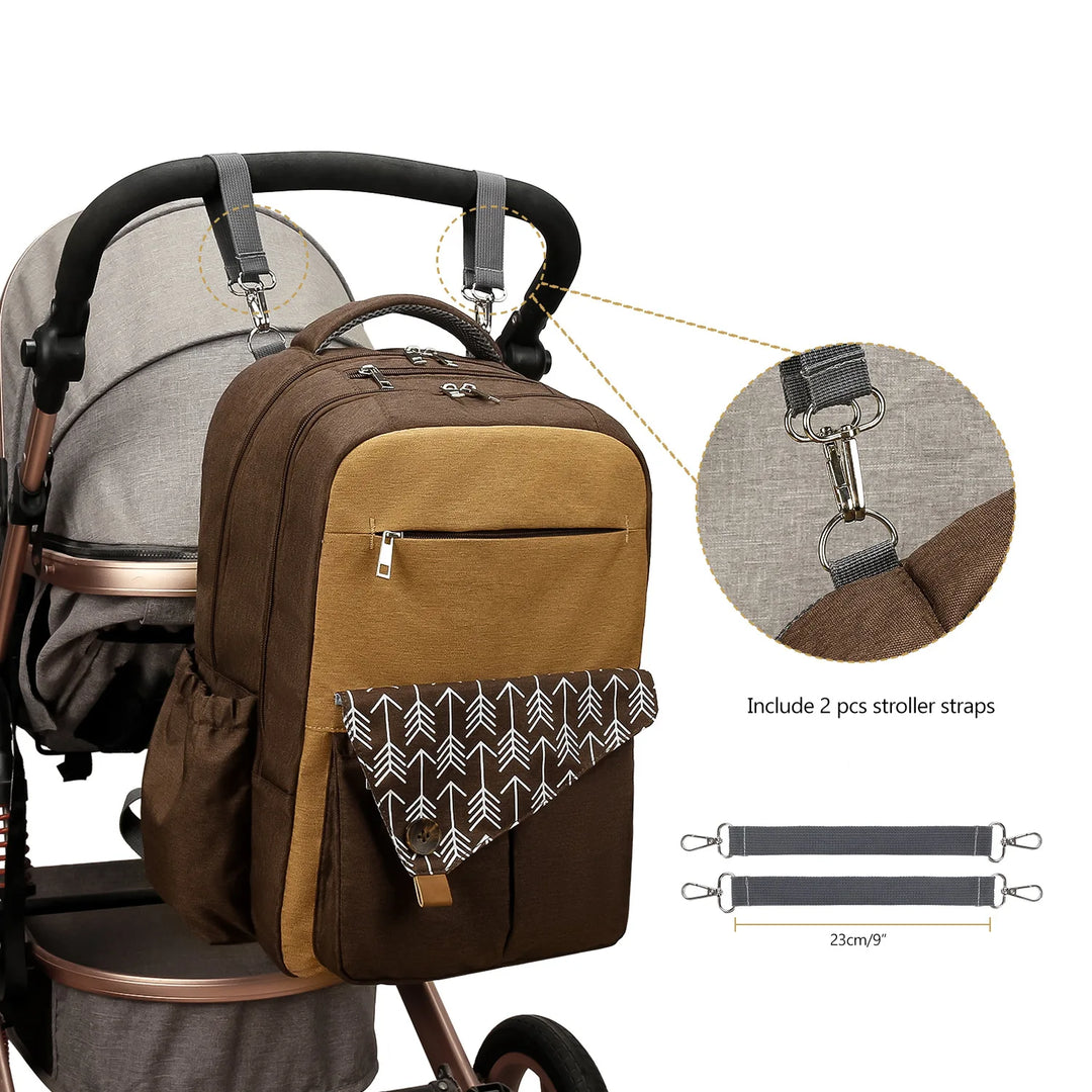 Sac à dos à langer aventure — Déperlant grand format plein air – Maison Lunö (photo 6)
