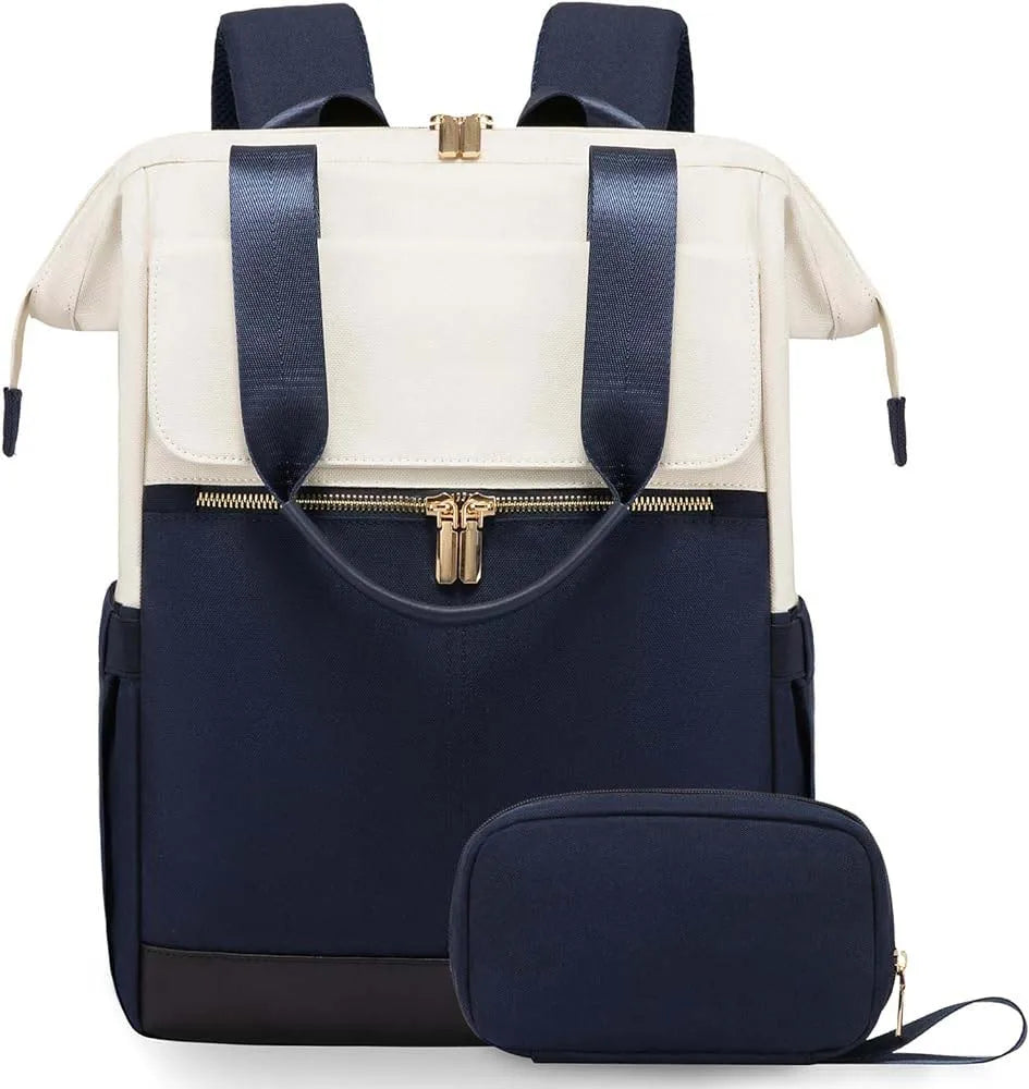 Sac à dos à langer crème — Voyage versatile ordinateur grande capacité – Maison Lunö (photo 6)
