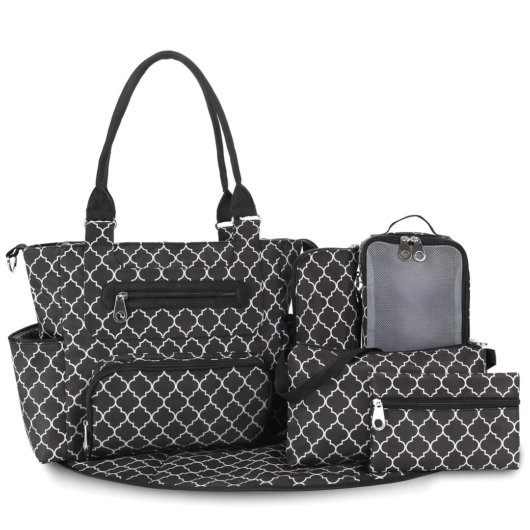 Sac à langer 7 pièces — Ensemble complet maman bébé multifonction cabas – Maison Lunö (photo 13)