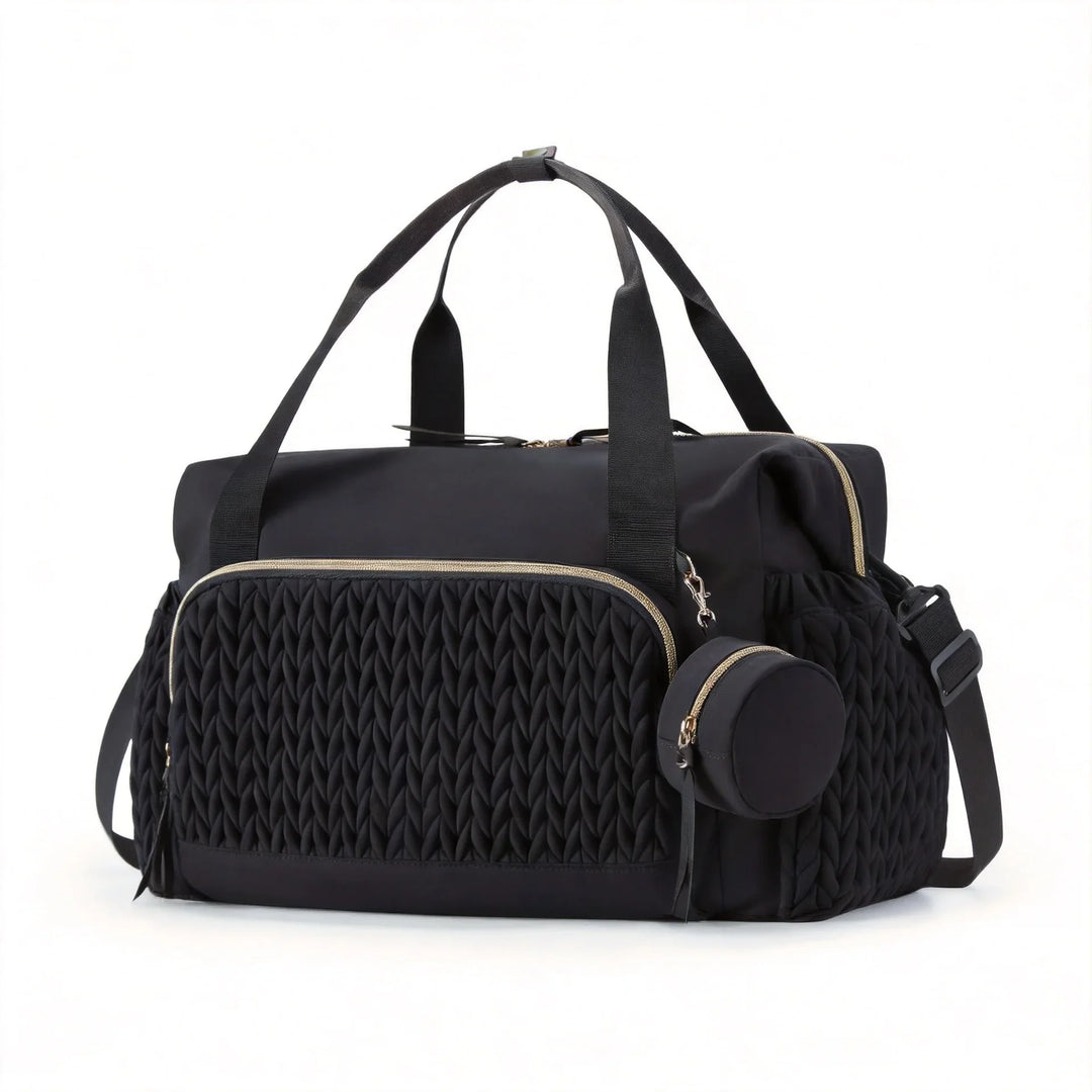 Sac à langer mommy bag taupe plissé – vue 4