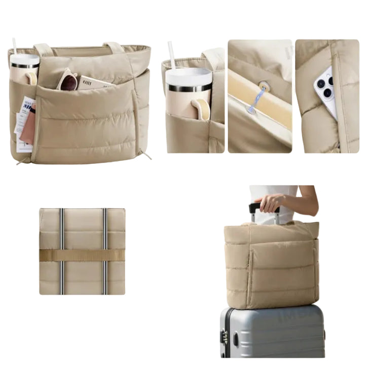 Sac à langer matelassé — Cabas ordinateur travail multifonction – Maison Lunö (photo 3)