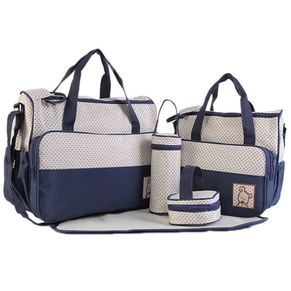 Sac à langer ensemble 5 pièces — Parent-enfant voyage tendance bandoulière – Maison Lunö (photo 2)