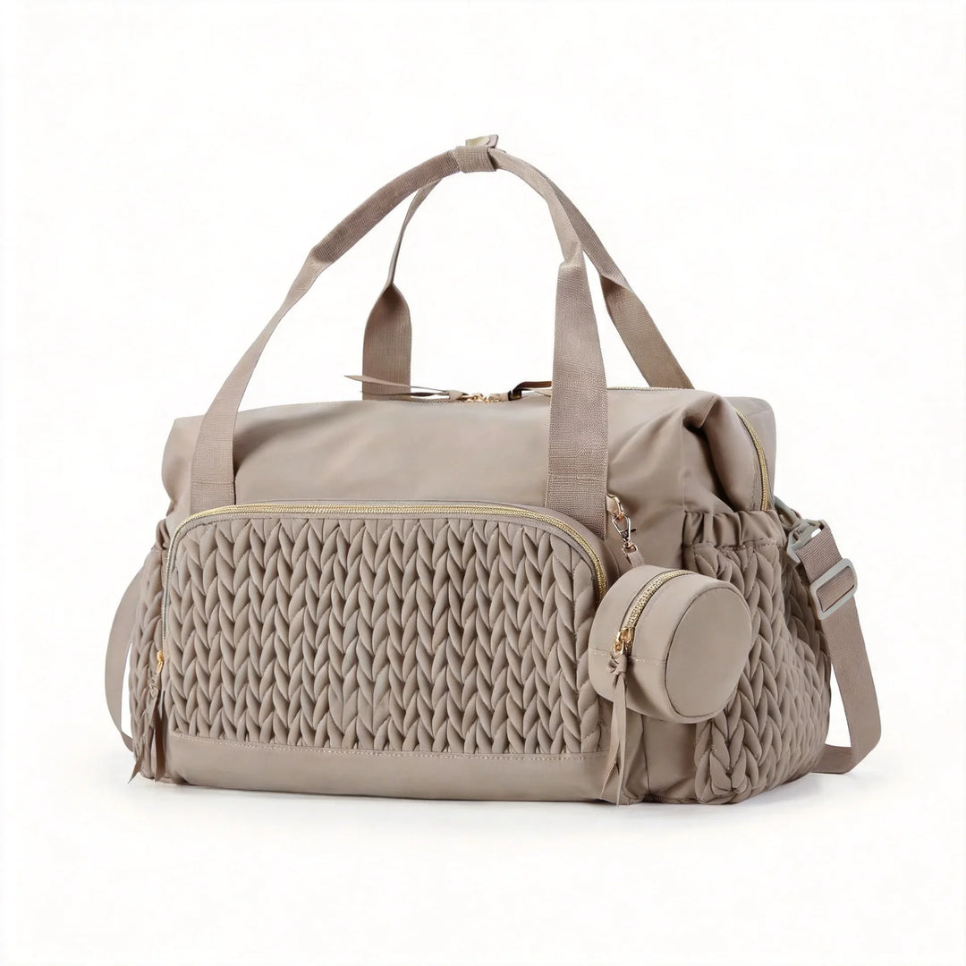 Sac à langer mommy bag taupe plissé – vue 3