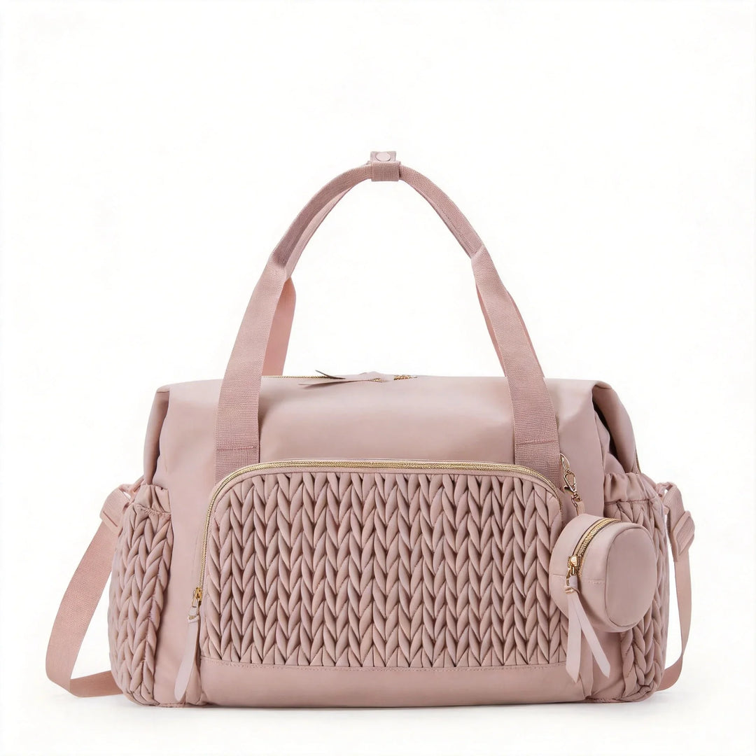 Sac à langer mommy bag taupe plissé – vue 2