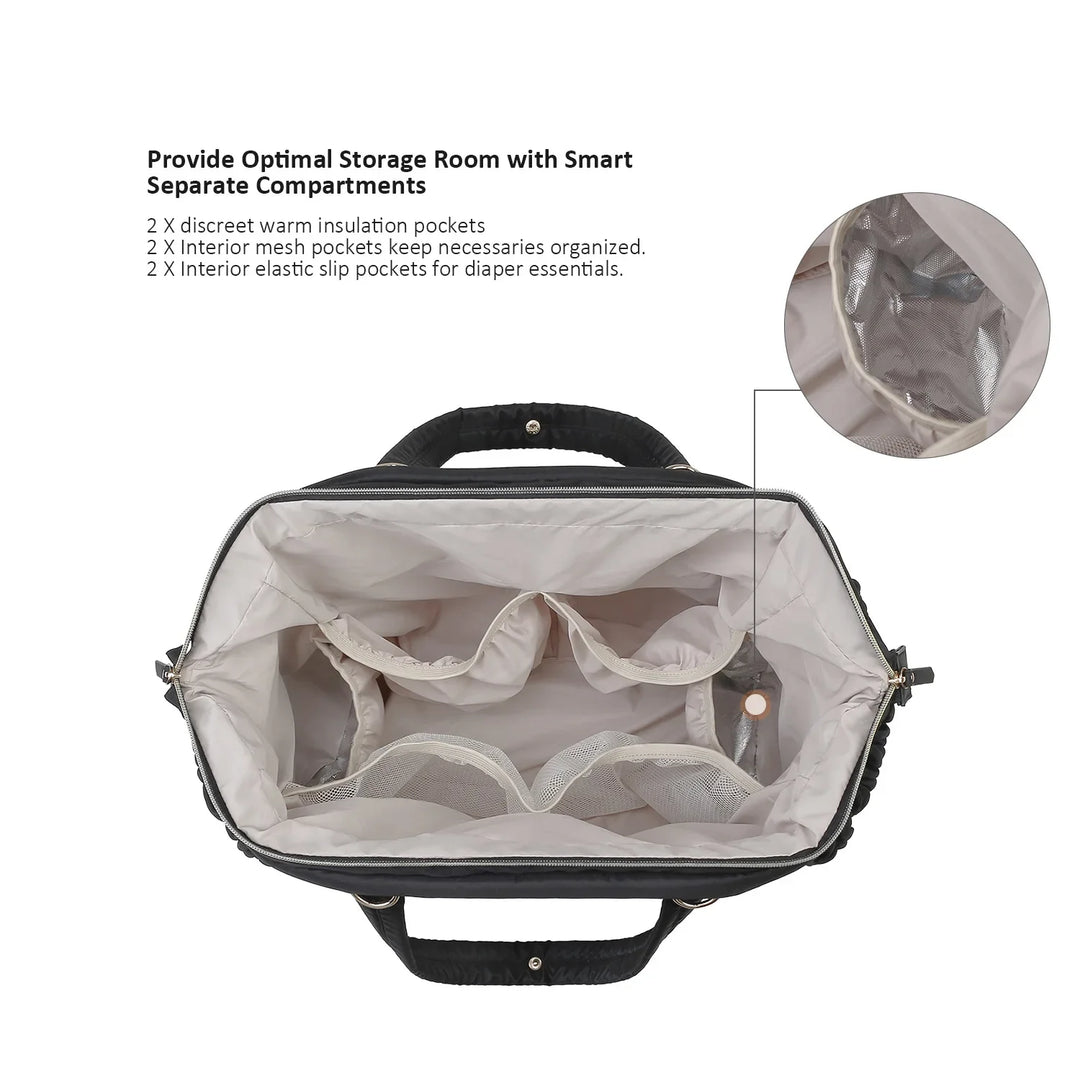 Sac à langer boston bag plissé – vue 10