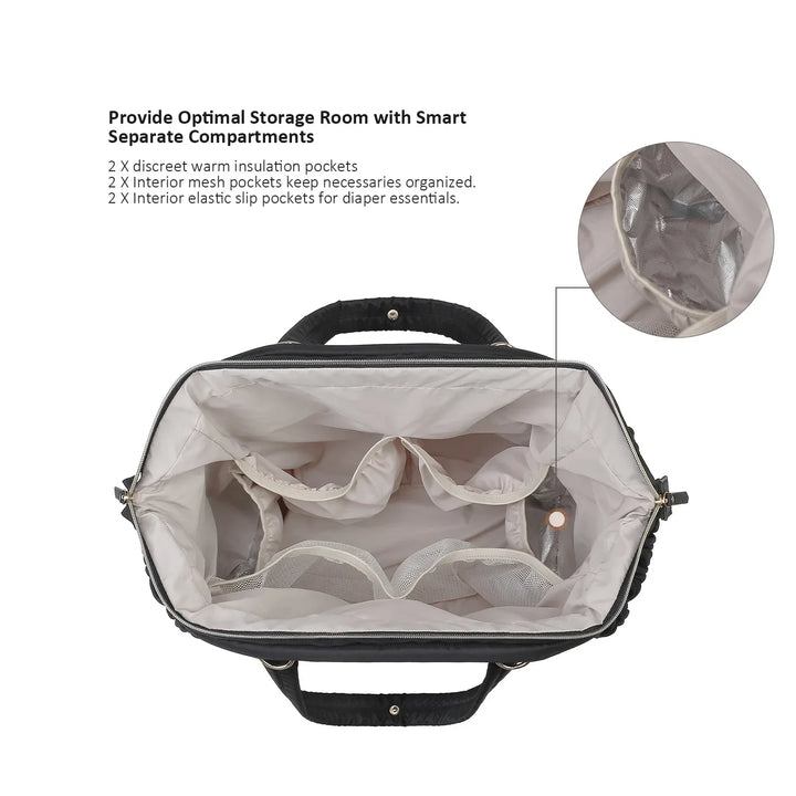 Sac à langer boston bag plissé – vue 10