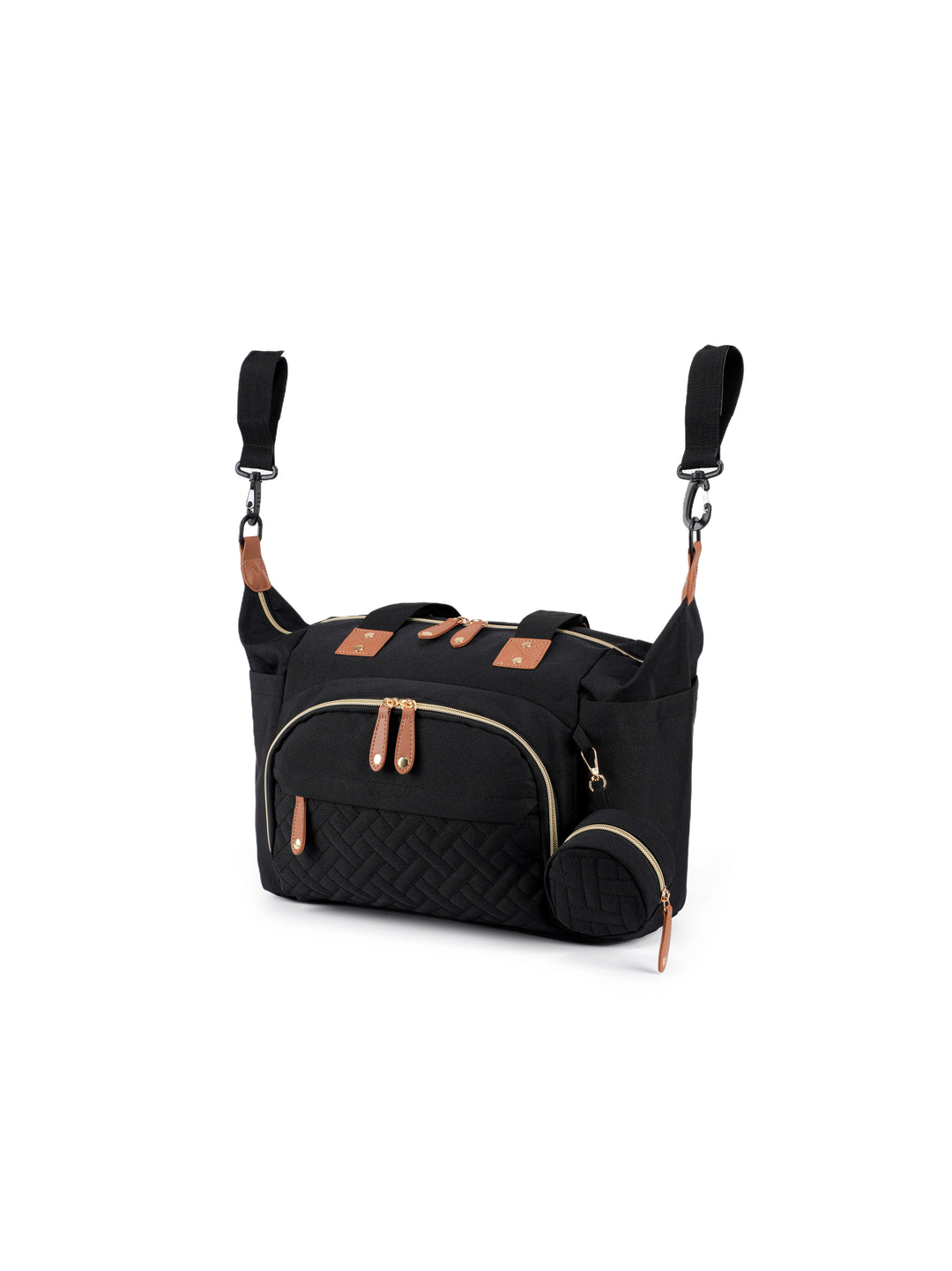 Sac à langer brodé 3 pièces — Motif losange chic grande capacité – Maison Lunö (photo 13)