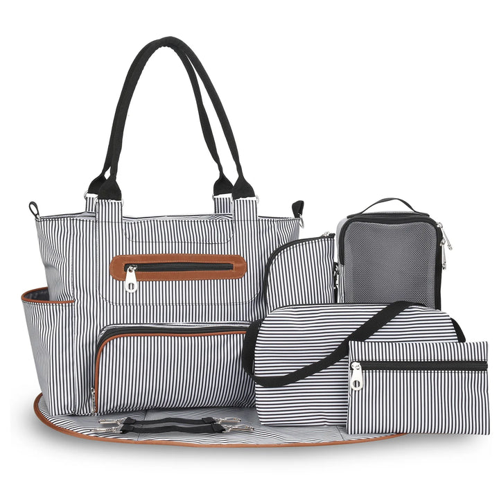 Sac à langer 7 pièces — Ensemble complet maman bébé multifonction cabas – Maison Lunö (photo 11)