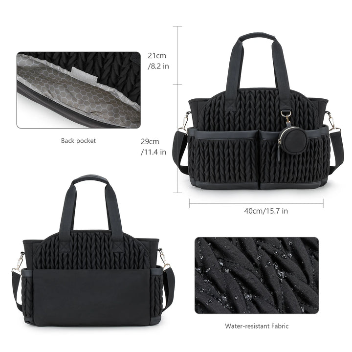 Sac à langer mommy bag multipoche plissé – vue 10