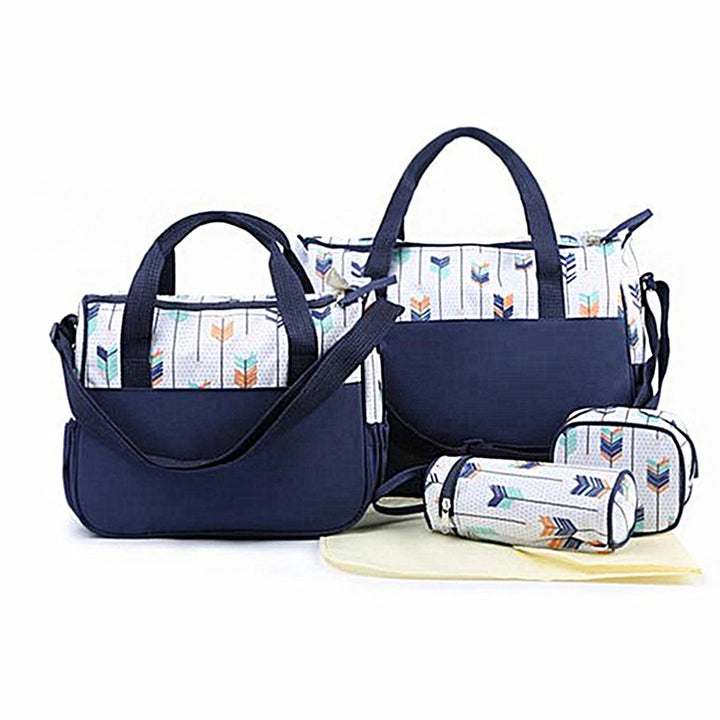 Sac à langer maman 5 pièces — Bandoulière multifonction grande capacité – Maison Lunö (photo 4)