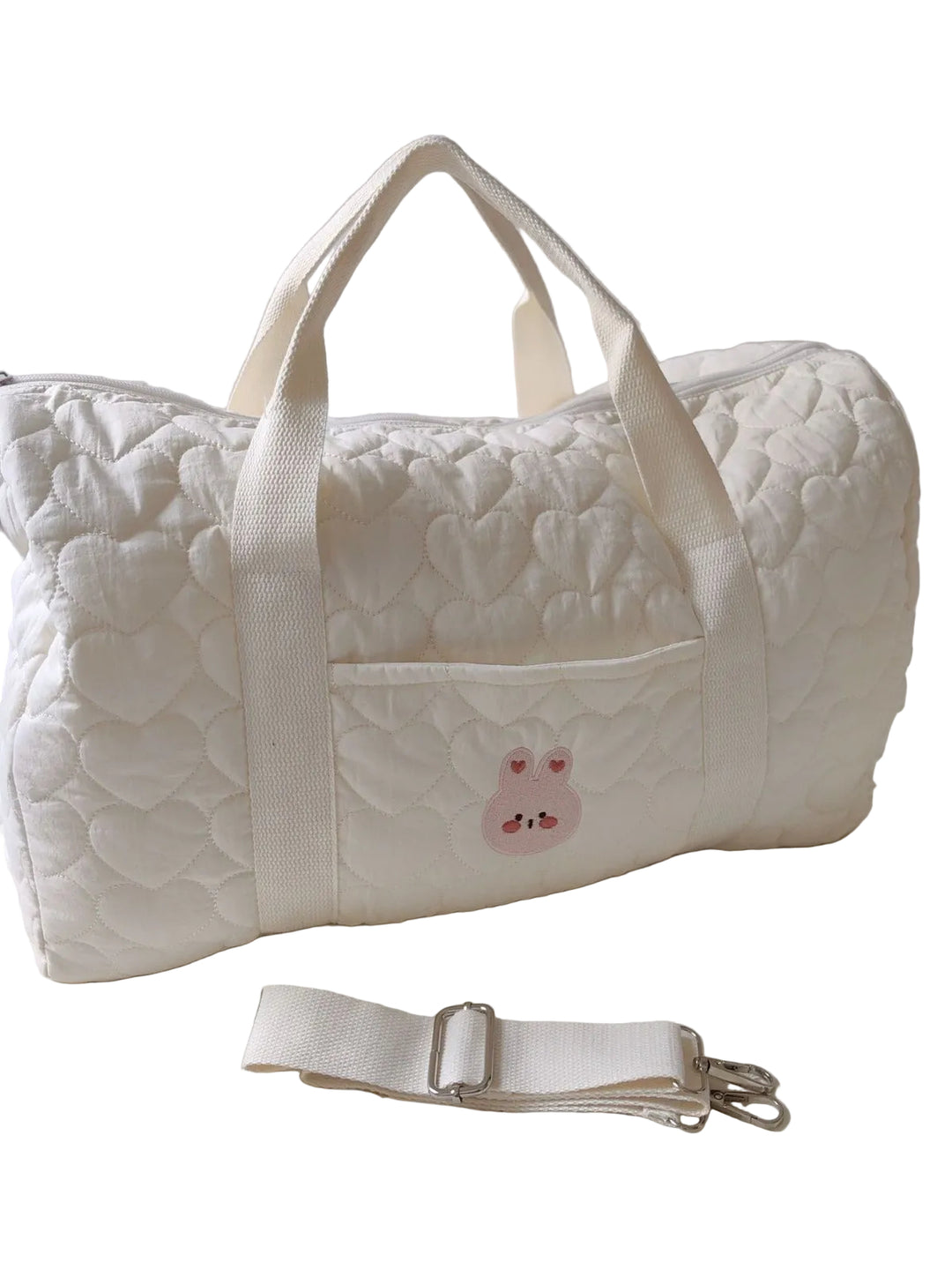 Sac à langer matelassé écru broderie lapin - esprit layette tendre