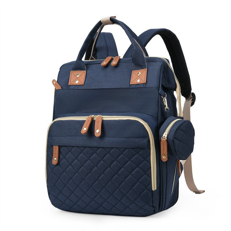 Sac à langer convertible 3 en 1 bleu marine - format sac à dos