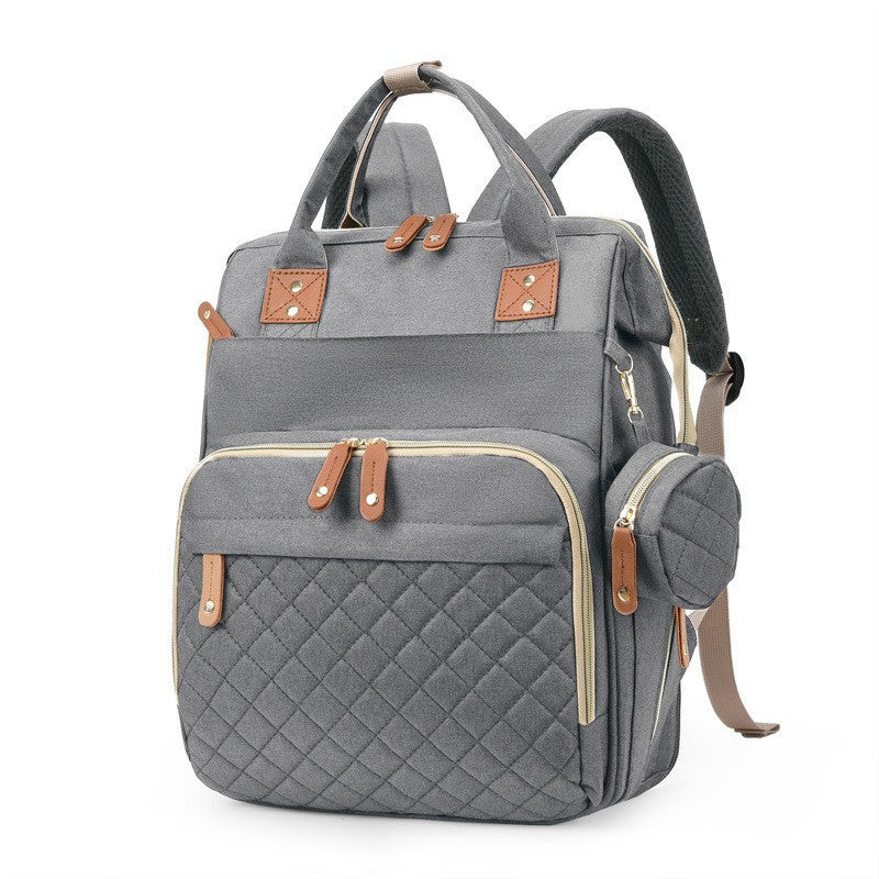Sac à langer convertible 3 en 1 gris anthracite - format sac à dos