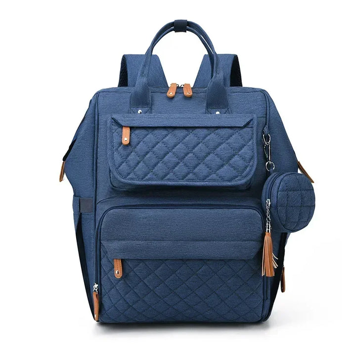 Sac à dos à langer losanges marine – vue 3
