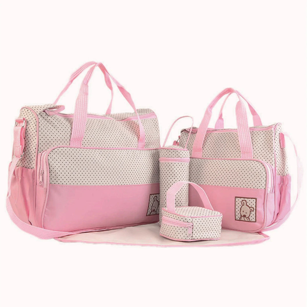Sac à langer ensemble 5 pièces — Parent-enfant voyage tendance bandoulière – Maison Lunö (photo 3)