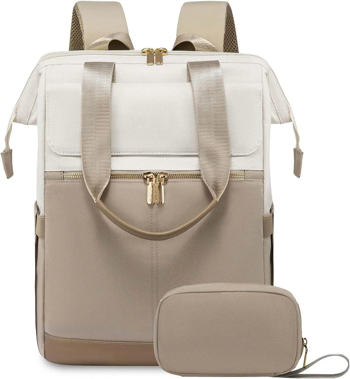 Sac à dos à langer crème — Voyage versatile ordinateur grande capacité – Maison Lunö (photo 7)