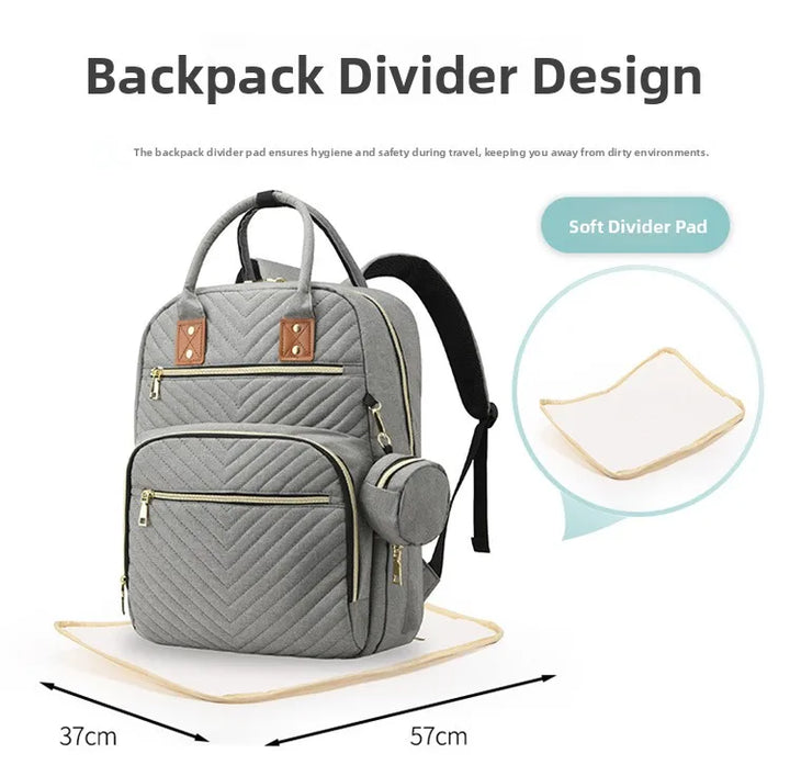 Sac à dos à langer matelassé diagonal – vue 5