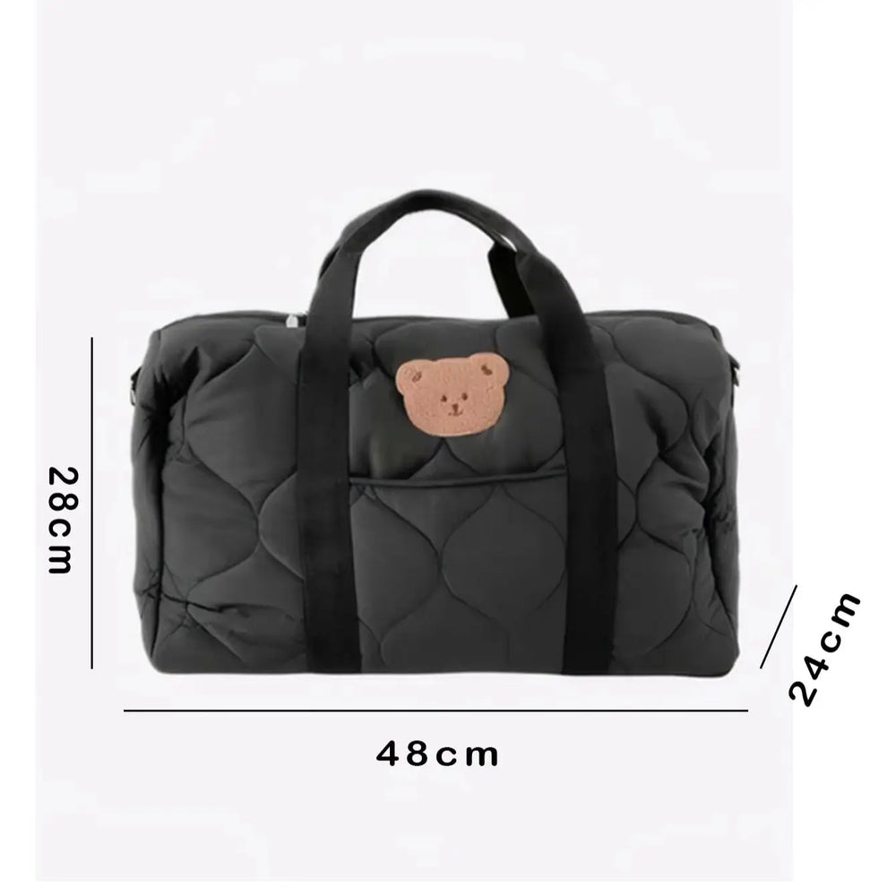 Sac à langer cabas noir — Tendance automne hiver grande capacité – Maison Lunö (photo 2)