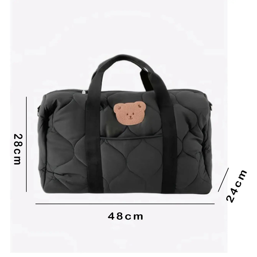 Sac à langer cabas noir — Tendance automne hiver grande capacité – Maison Lunö (photo 2)