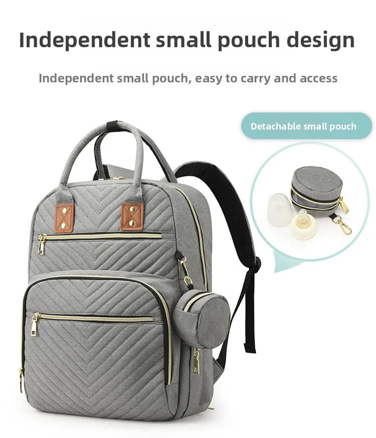 Sac à dos à langer matelassé diagonal – vue 3