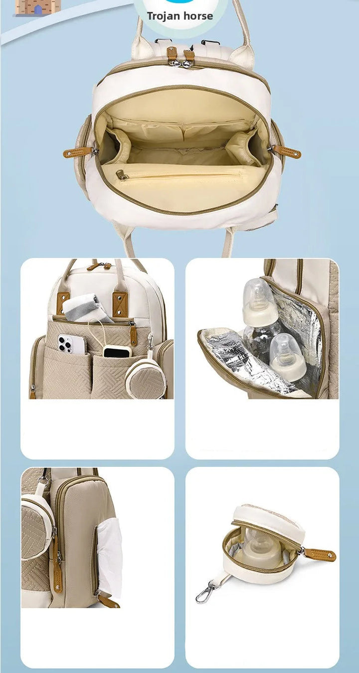 Sac à dos à langer 2 pièces — Ensemble tendance premium grande capacité – Maison Lunö (photo 4)