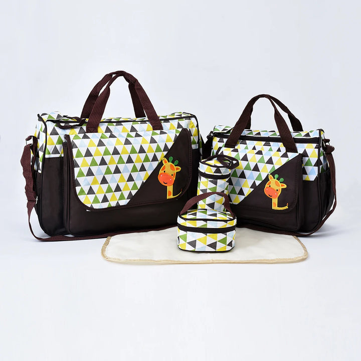 Sac à langer 5 pièces — Motif dessin animé grande capacité – Maison Lunö (photo 6)