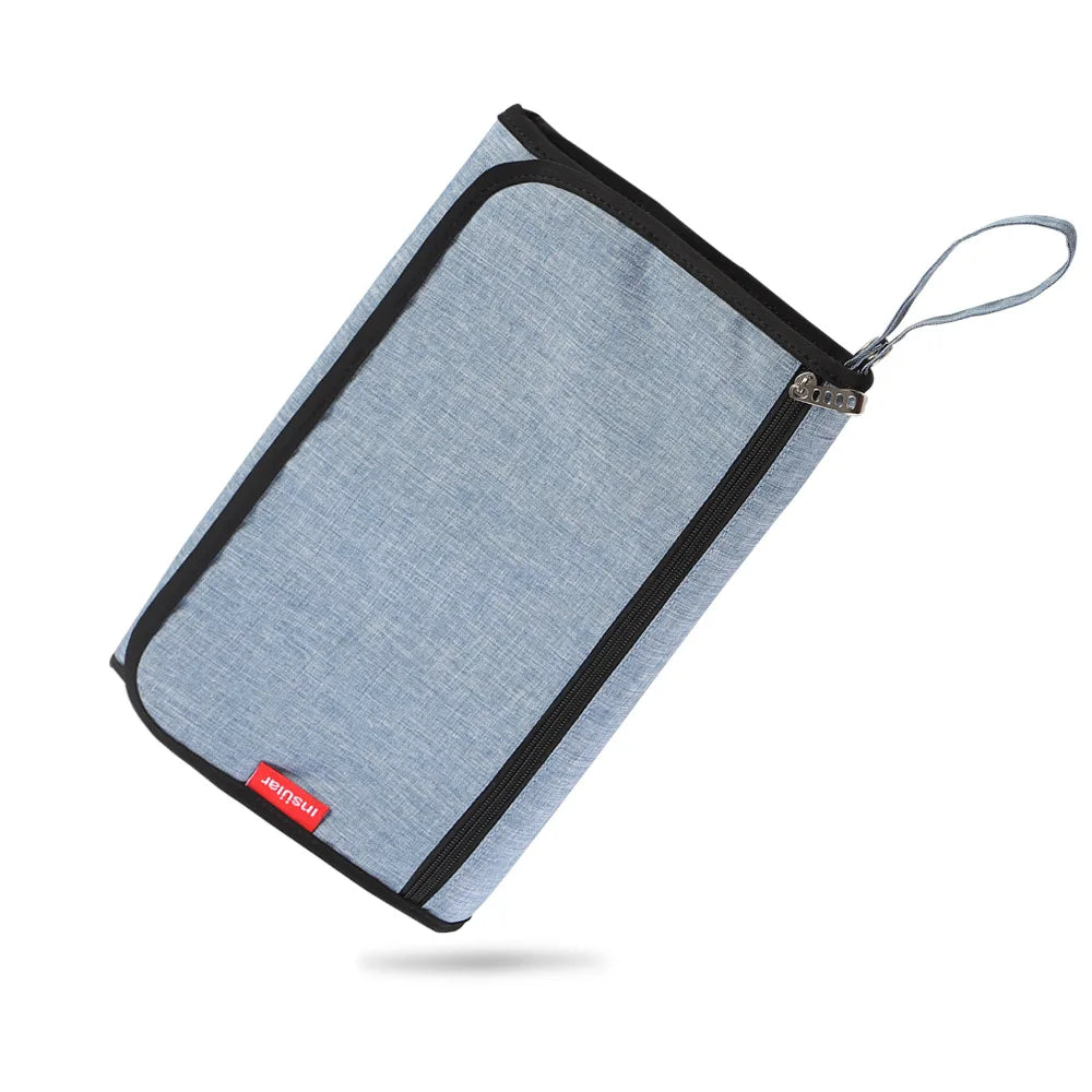 Matelas à langer nomade pliable 2-en-1 — Imperméable, sac de rangement intégré