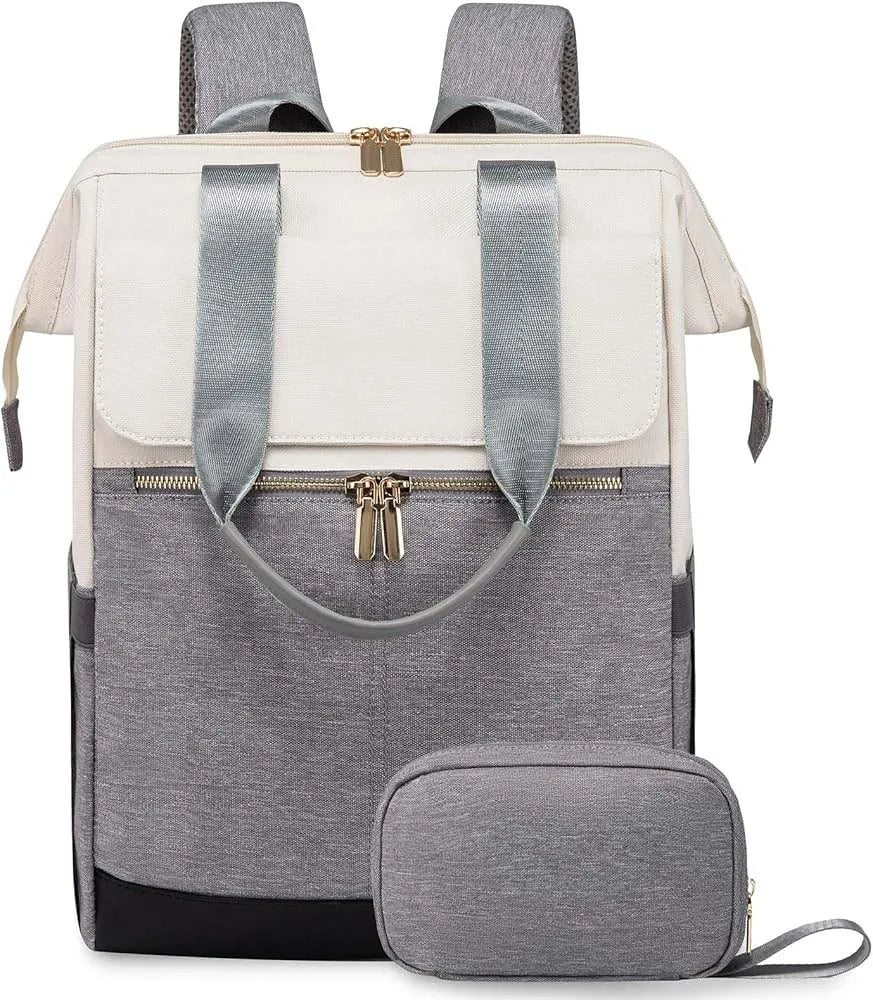 Sac à dos à langer crème — Voyage versatile ordinateur grande capacité – Maison Lunö (photo 8)