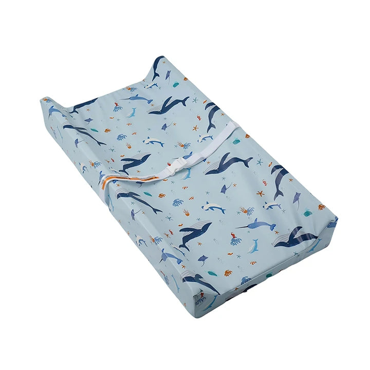 Matelas à langer 80 × 40 cm avec sangle de sécurité Maison Lunö, coloris animaux marins