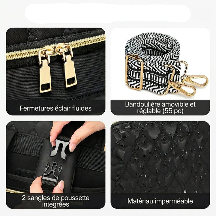 Sac à dos à langer 4 en 1 — Convertible pliable tapis change intégré – Maison Lunö (photo 5)