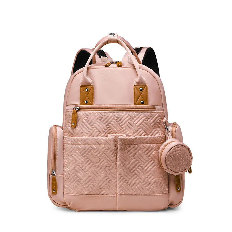 Sac à dos à langer 2 pièces Maison Lunö — coloris rose poudré
