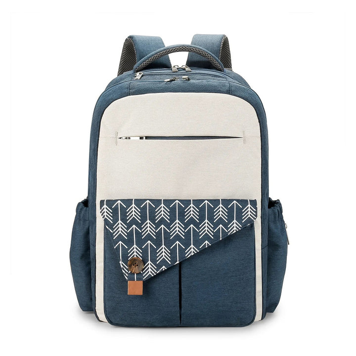 Sac à dos à langer déperlant Maison Lunö, coloris bleu