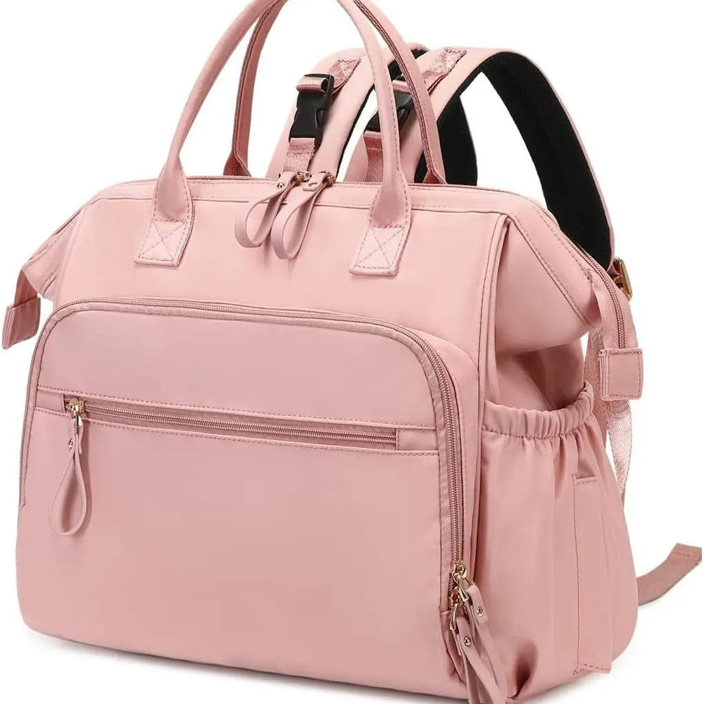 Sac à dos à langer déperlant Maison Lunö, coloris rose poudré